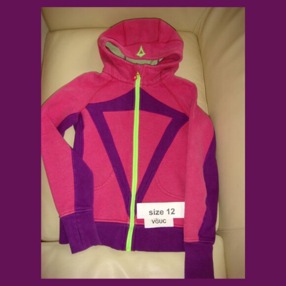 Ivivva Other - Ivivva Girl by Lululemon 🍋 Zip Up Scuba Hoodie/Jacket Thumbholes Size 12